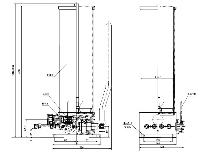 SGZ-4/8F型手動潤滑泵